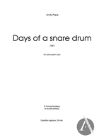 Days Of A Snare Drum