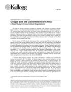 Google and the Government of China: A Case Study in Cross-Cultural Negotiations