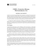CMM–Compañia Minera Montemorelos, S.A