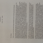 Letter from President Clinton to Harlan Mathews re: Rwanda