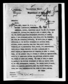 Telegram to AmMission from Robert Lansing re: appeal for aid to Armenia, August 25, 1919