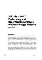 All This Is Left: Performing and Reperforming Archives of Khmer Rouge Violence