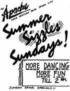 Apache Summer Sizzles Sundays flier