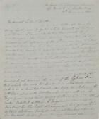 Incomplete Letter to William and Jane Leslie, January 7, 1845