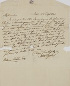 Letter from Alex Forbes to William Leslie, November 28, 1840