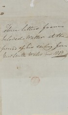 Notes and Envelope with Dates of Letters from Walter and Patrick Leslie to William Leslie