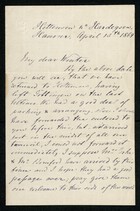 Letter from Ernest von Lösecke to Samuel Pratt Winter, April 13, 1869
