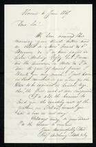 Letter from Anthony Sasso to Samuel Pratt Winter, June 6, 1867