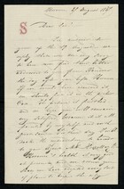 Letter from Anthony Sasso to Samuel Pratt Winter, August 21, 1867