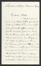 Letter from Ernest von Losecke to Samuel Winter Cooke October 20, 1879