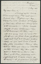 Letter from Cecil Trevor Cooke to My dear Sam, May 17, 1885