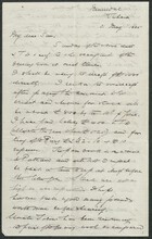Letter from Cecil Trevor Cooke to My dear Sam, May 31, 1885