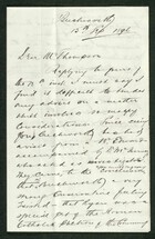 Letter to Mr. Thompson, September 15, 1896