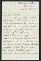 Letter from Edie Anderson to My dear Mother, September 8, 1883