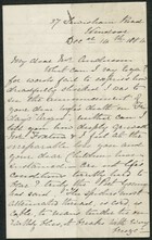 Letter to Robert Anderson, December 14, 1884