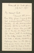Letter from Annie Howitt to Edith Thompson, July 26, 1895