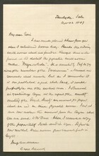 Letter from Alfred W. Howitt to Edith Thompson, November 12, 1887