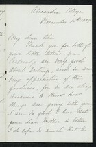 Letter from Charlotte Hearn to Edith Thompson, November 30, 1884
