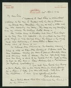 Letter from Robert Anderson to Edith Thompson, April 24, 1912