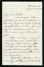Letter from Edith Anderson to My dear Mother, August 22, 1878