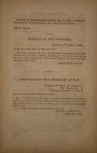 House of Representatives, December 8, 1864: Communication From Secretary of War