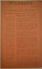 86 Club Bulletin, Vol. 1 no. 2, April 2, 1941