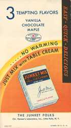 Brochure: Junket Mix Ice Cream