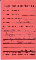 Secretary's Correspondence: For Signature Of Ralph S. Roberts