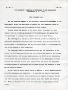 Draft: The President's Committee on Employment of the Handicapped - Joint Statement 1965