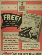 Advertisement for the November 1943 Health for Victory Meal Planning Guide