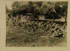 Photograph of men of the War Garden at Camp Dix at noonday mess