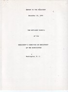 Report to the President from the Advisory Council of the President's Committee on Employment of the Handicapped, December 15, 1970