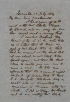 Letter from Robert Logan Jack, July 12, 1884