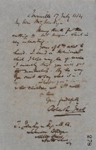 Letter from Robert Logan Jack to George Jenkyn, July 17, 1884