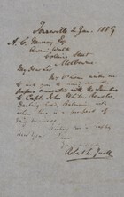 Letter from Robert Logan Jack to A. C. Murray, January 2, 1889