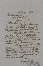 Letter for Robert Logan Jack to The Manager, Q. N. Bank, July 6, 1892