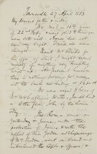 Letter from Robert Logan Jack to Robert and Maggie Jack, April 27, 1883