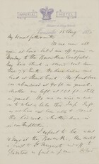 Letter from Robert Logan Jack to Robert and Maggie Jack, August 15, 1885