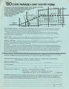 '80 C.S.W. Parade Unit Entry Form and '80 C.S.W. Festival Booth Applications