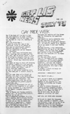 Gay Lib News no. 10, July 1973