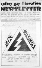 Sydney Gay Liberation Newsletter  - Vol 1, no. 5, November 1972