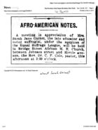 Afro-American Notes