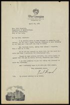 Letter from Paul Frank to Ruth Benedict, April 29, 1931