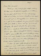 Letter from Morris Opler to Ruth Benedict, Aug. 31
