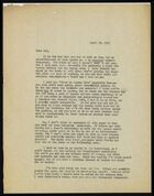 Letter from Ruth Benedict to Sol Tax, April 27, 1932