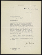 Letter from J. A. Irving to Ruth Benedict, June 6, 1939