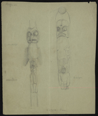Sketch of two totem poles