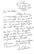 Letter from A. Robinson to Mr. Beaton, January 23, 1972