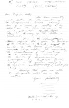 Draft Letter from Editorial Committee to Professor Webb, undated