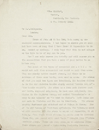 Unsigned Letter to Charles Seligman re: Questions Posed in Previous Correspondence, Jan. 6, 1908